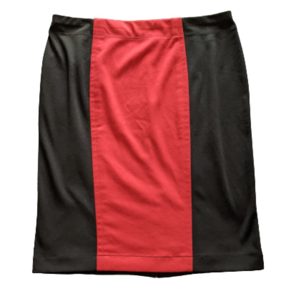 👗Worthington Black/Red Straight Skirt (Size: 14)👗